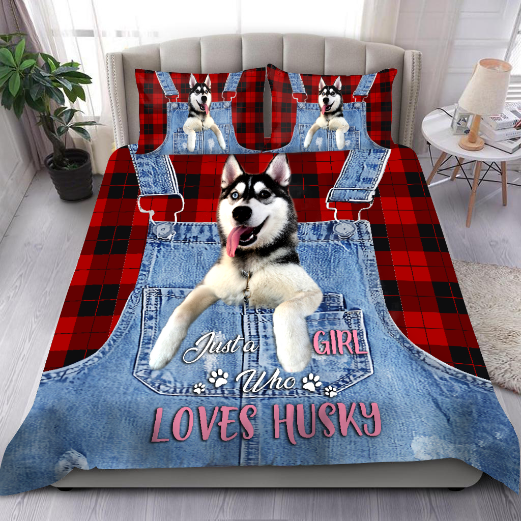 Just A Girl Who Loves Husky Bedding Set by SUN MH0307202-Quilt-SUN-King-Vibe Cosy™