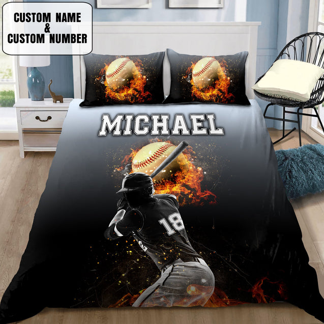 Baseball custom name bedding set MH0509201