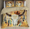 Beautiful Mandala Bull Skull Feather Bedding Set DQB08212004-MEI