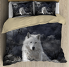 Awesome Night White Wolf Bedding Set MEI10032005-MEI