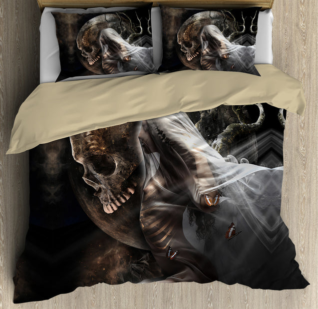 Skull And Girl Bedding Set DQB08102001