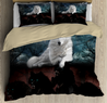 Awesome Night Black And White Wolves Bedding Set MH0310201-MEI