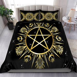 Beautiful Wicca Triple Moon Bedding Set MEI