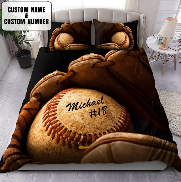 Baseball custom name bedding set MH050920