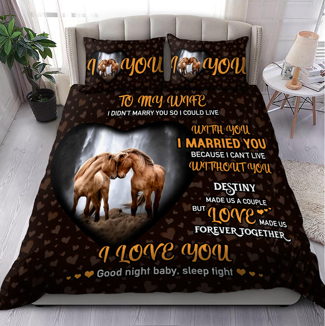 Love Horse couple bedding set MH1208202