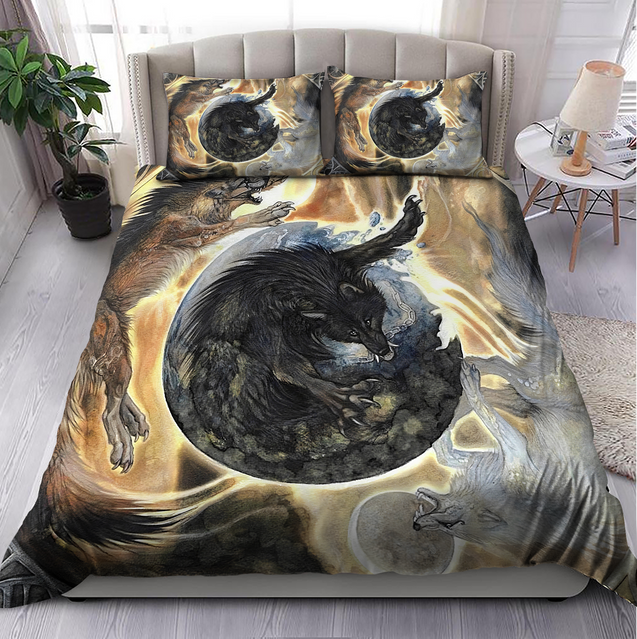 Norse Mythological Wolf Bedding Set MEI09182001-MEI