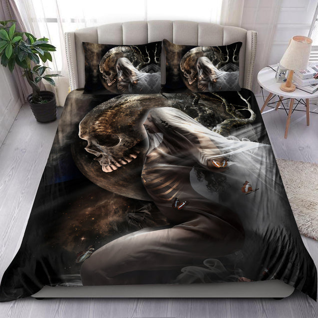 Skull And Girl Bedding Set DQB08102001