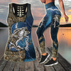 Bass Fishing - lines blue tattoos Camo Combo Legging + Tank TR300306 - Amaze Style™-Apparel