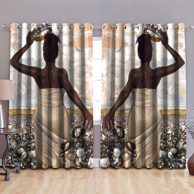 Strong African Women Curtains Set QB06132001-TH-Curtains-TQH-52'' x 63''-Vibe Cosy™
