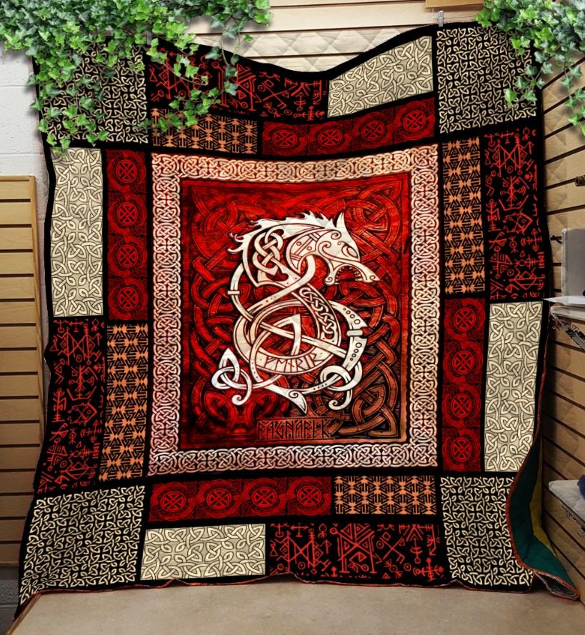 Viking 3D All Over Printed Quilt