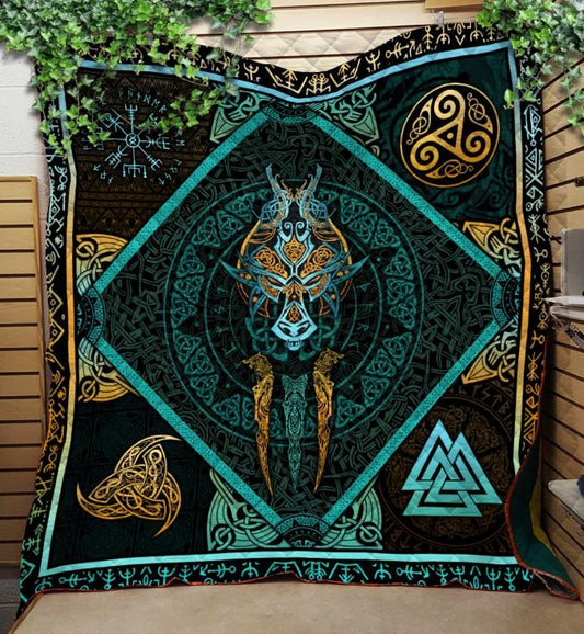 Viking 3D All Over Printed Quilt