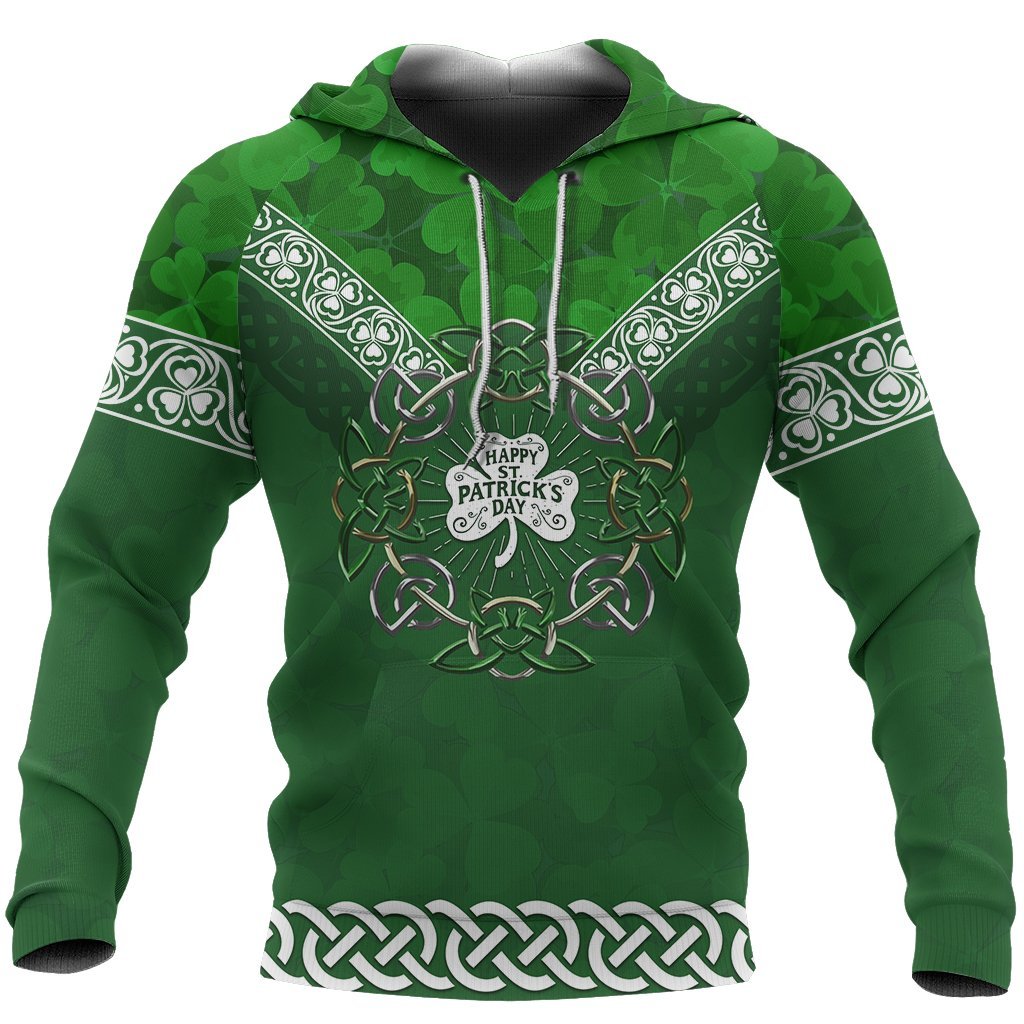 Irish Celtic Cross Shamrock 3D All Over Printed Shirts For Men and Women TT0131-Apparel-TT-Hoodie-S-Vibe Cosy™