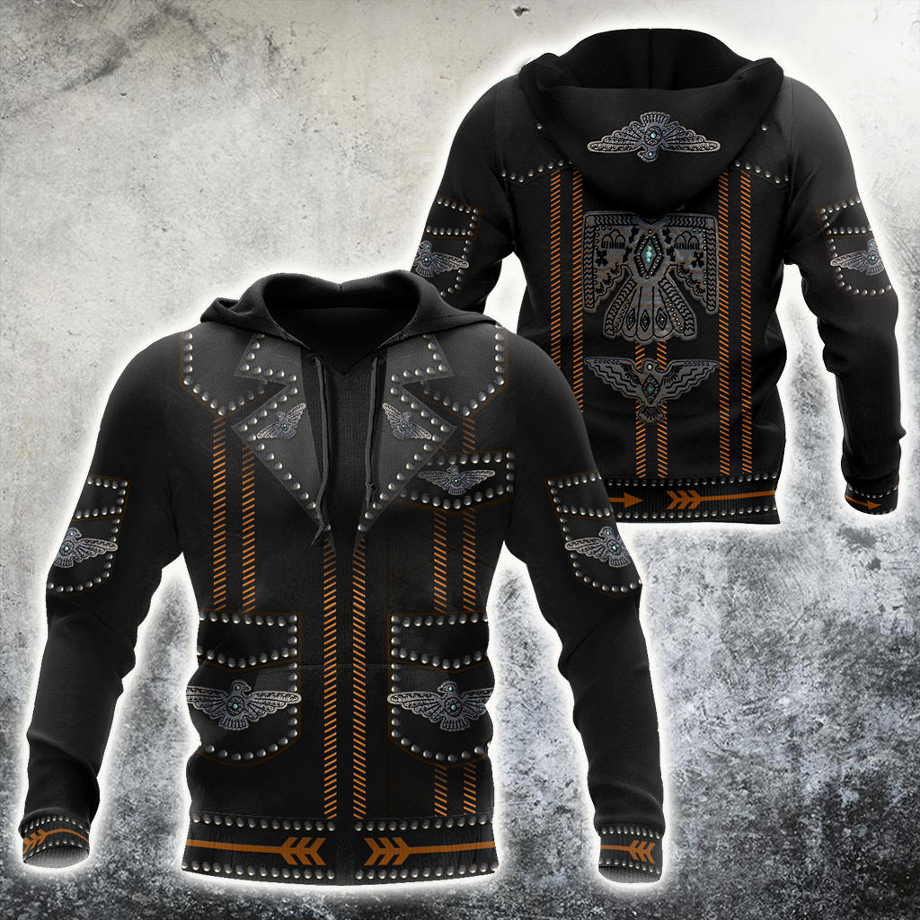 Native Cowboy Jacket No13 Cosplay 3D Over Printed Unisex Deluxe Hoodie ML