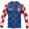 Hrvatska-Croatia Hoodie Checkerboard Zip-Up Th5-Apparel-Khanh Arts-Zipped Hoodie-S-Vibe Cosy™