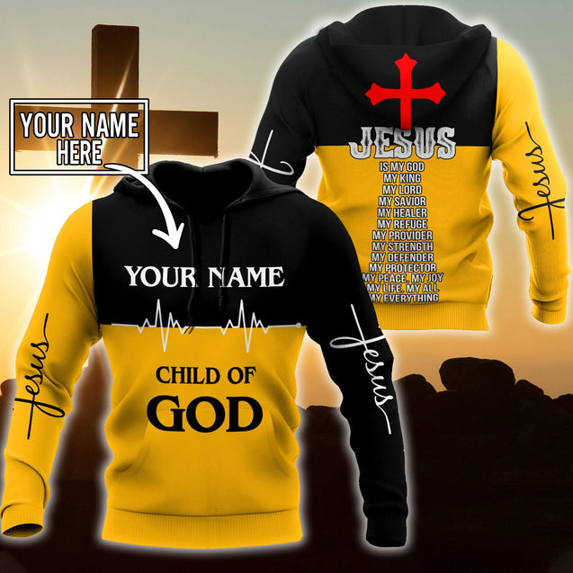 Premium Christian Jesus Catholic Customize Name 3D Printed Unisex Shirts