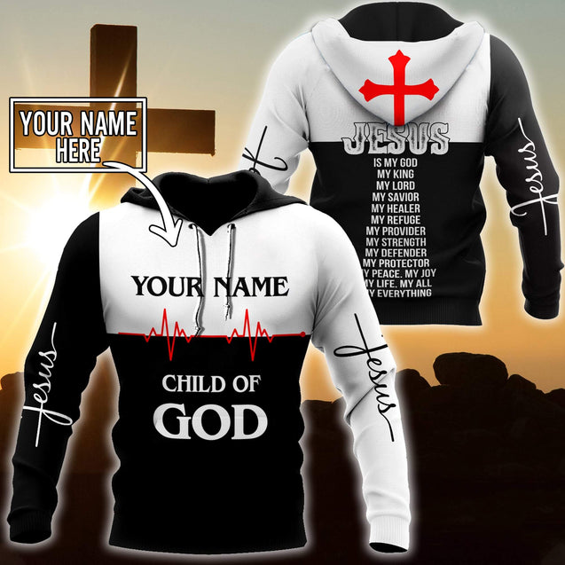 Premium Christian Jesus Custom Name 3D Printed Unisex Shirts