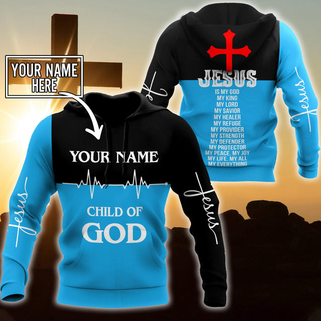 Premium Christian Jesus Catholic Customize Name 3D Printed Unisex Shirts