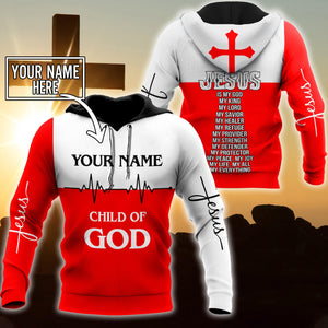 Premium Christian Jesus Catholic Customize Name 3D Printed Unisex Shirts