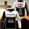 Premium Christian Jesus Catholic Customize Name 3D Printed Unisex Shirts