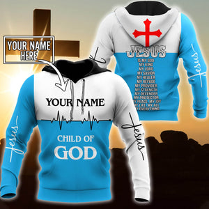 Premium Christian Jesus Custom Name 3D Printed Unisex Shirts