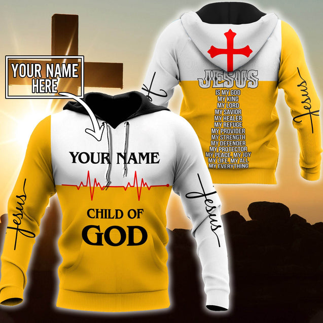 Premium Christian Jesus Custom Name 3D Printed Unisex Shirts