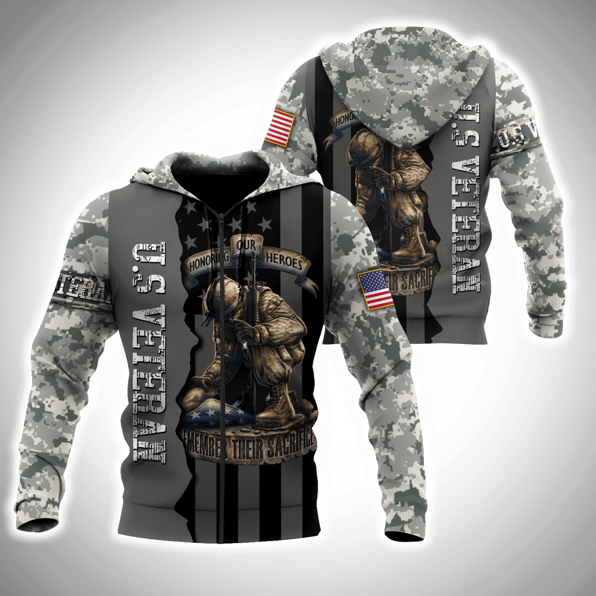 US Veteran Honoring Our Heroes Remember Their Sacrifice 3D All Over Printed Shirts For Men and Women TA09162005