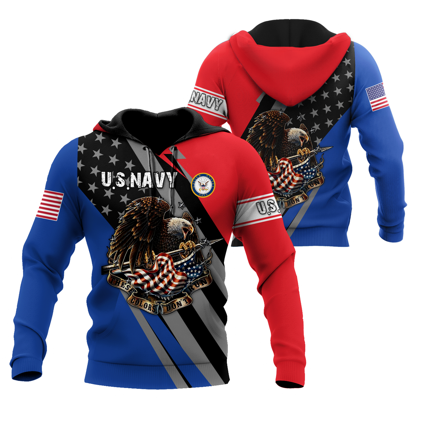 US Navy 3D All Over Printed Shirts For Men and Women TA091420051S