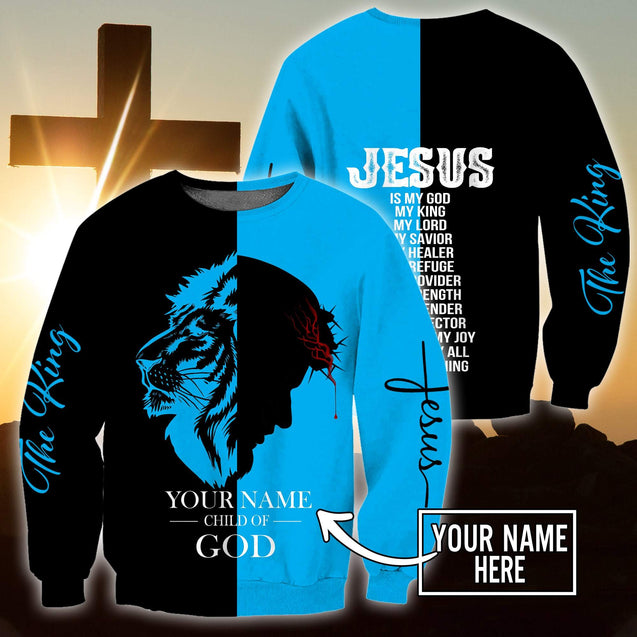 Premium Christian Jesus Catholic Customize Name 3D Printed Unisex Shirts