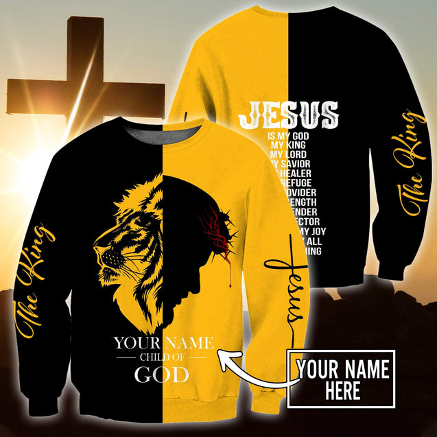 Premium Christian Jesus Catholic Customize Name 3D Printed Unisex Shirts