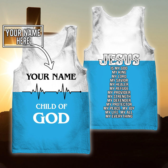 Premium Christian Jesus Custom Name 3D Printed Unisex Shirts