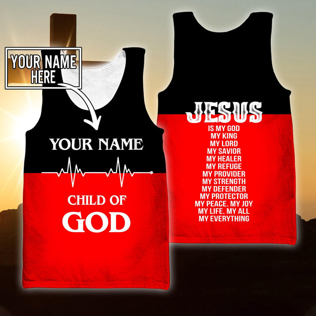 Premium Christian Jesus Catholic Customize Name 3D Printed Unisex Shirts