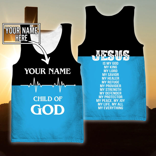 Premium Christian Jesus Catholic Customize Name 3D Printed Unisex Shirts