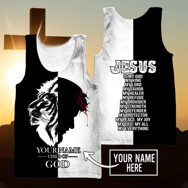 Premium Christian Jesus Catholic Customize Name 3D Printed Unisex Shirts