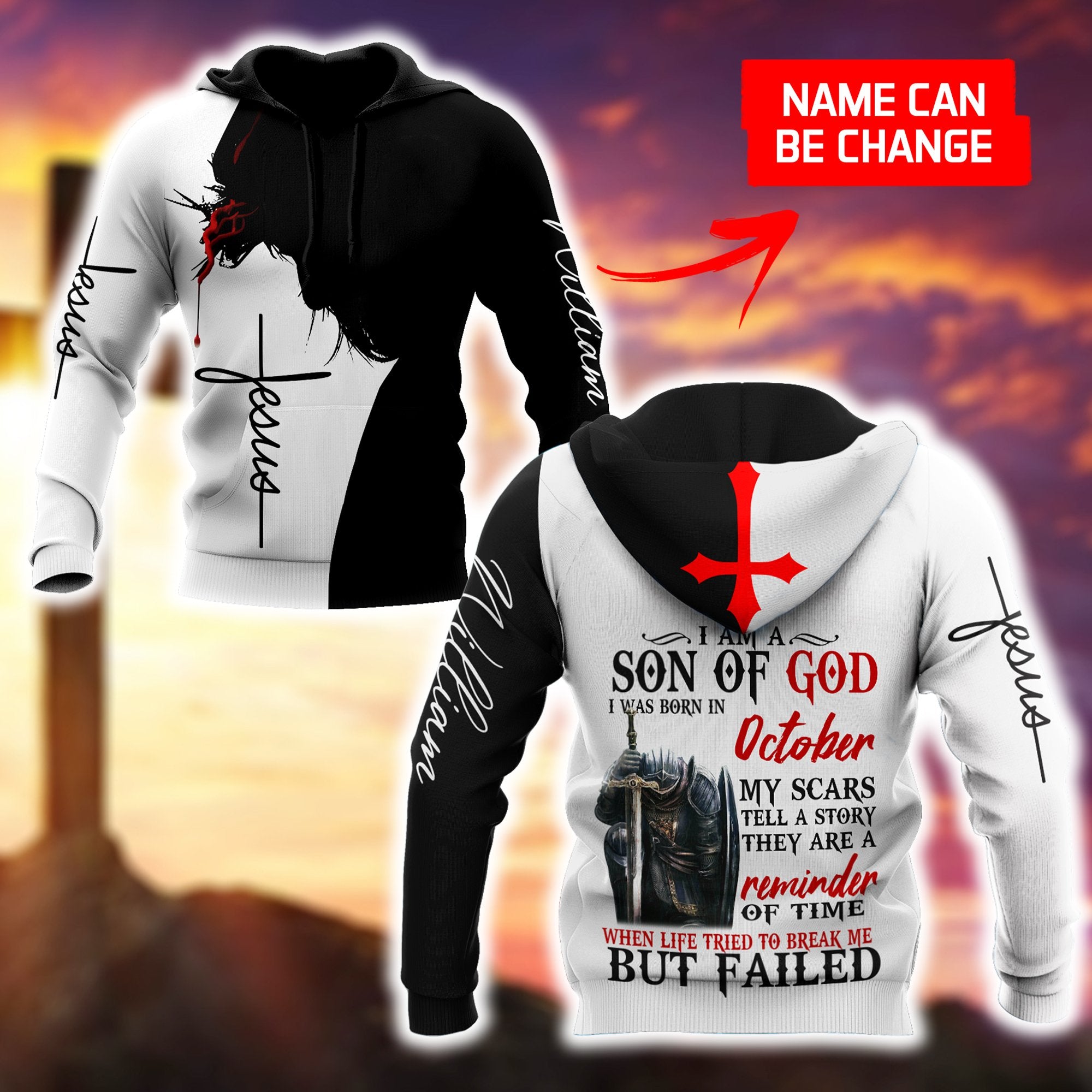 October Guy- I Am A Child Of God I Was Born In October 3D All Over Printed Shirts For Men and Women TA10032005S10