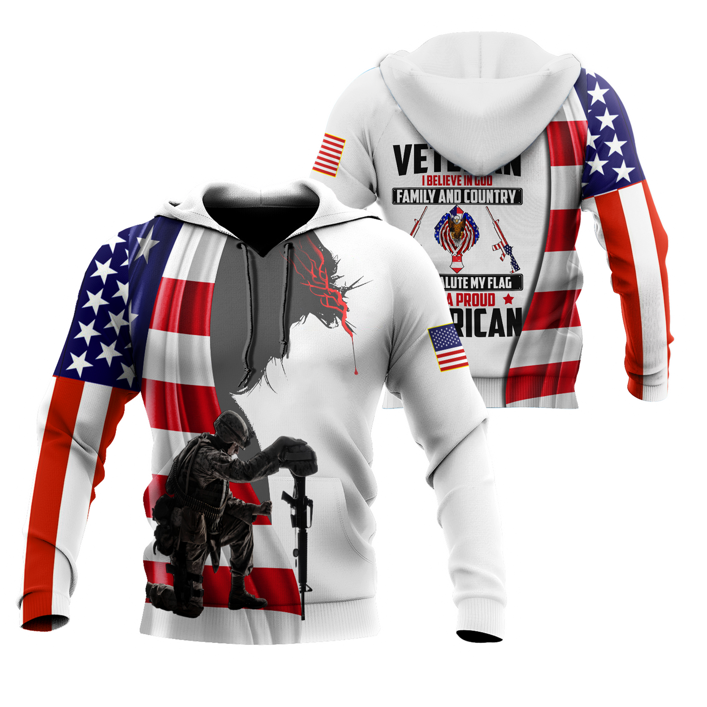 I Am Veteran I Believe In God Family And Country 3D All Over Printed Shirts For Men and Women TA0706202