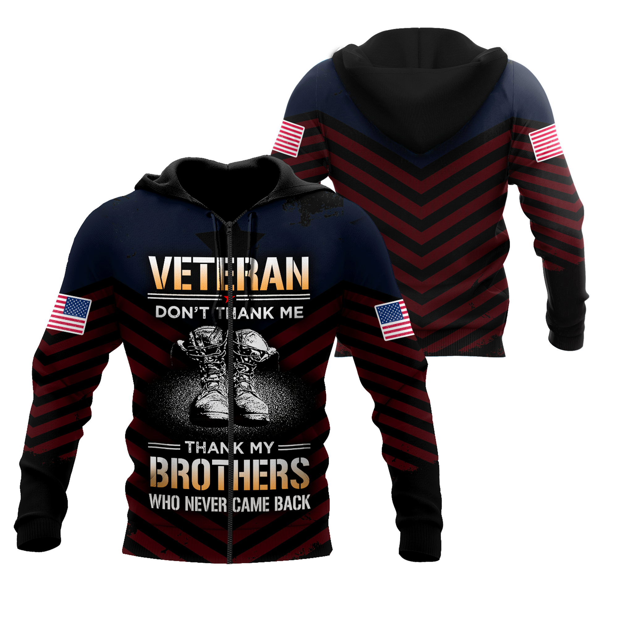 US Veteran Don't Thank Me Thank My Brothers Who Never Came Back 3D All Over Printed Shirts For Men and Women MH2005201