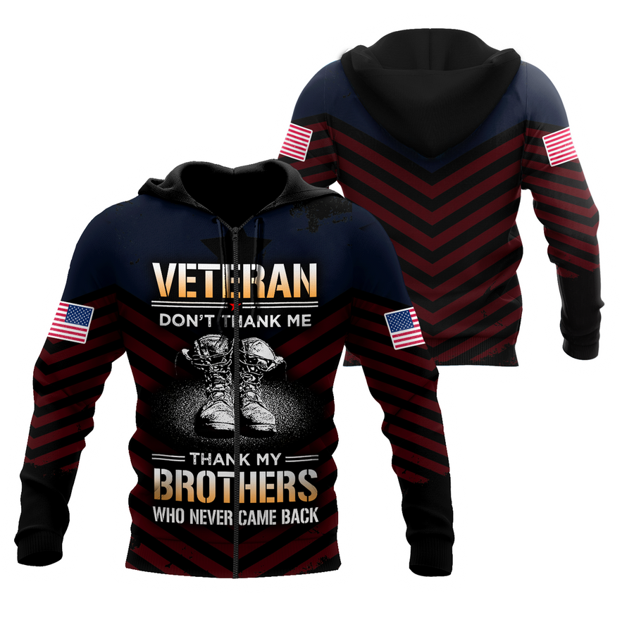 US Veteran Don't Thank Me Thank My Brothers Who Never Came Back 3D All Over Printed Shirts For Men and Women MH2005201