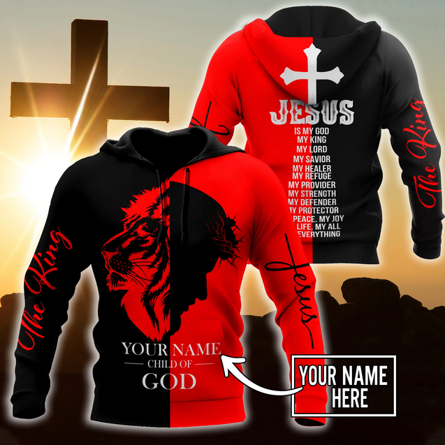 Premium Christian Jesus Catholic Customize Name 3D Printed Unisex Shirts