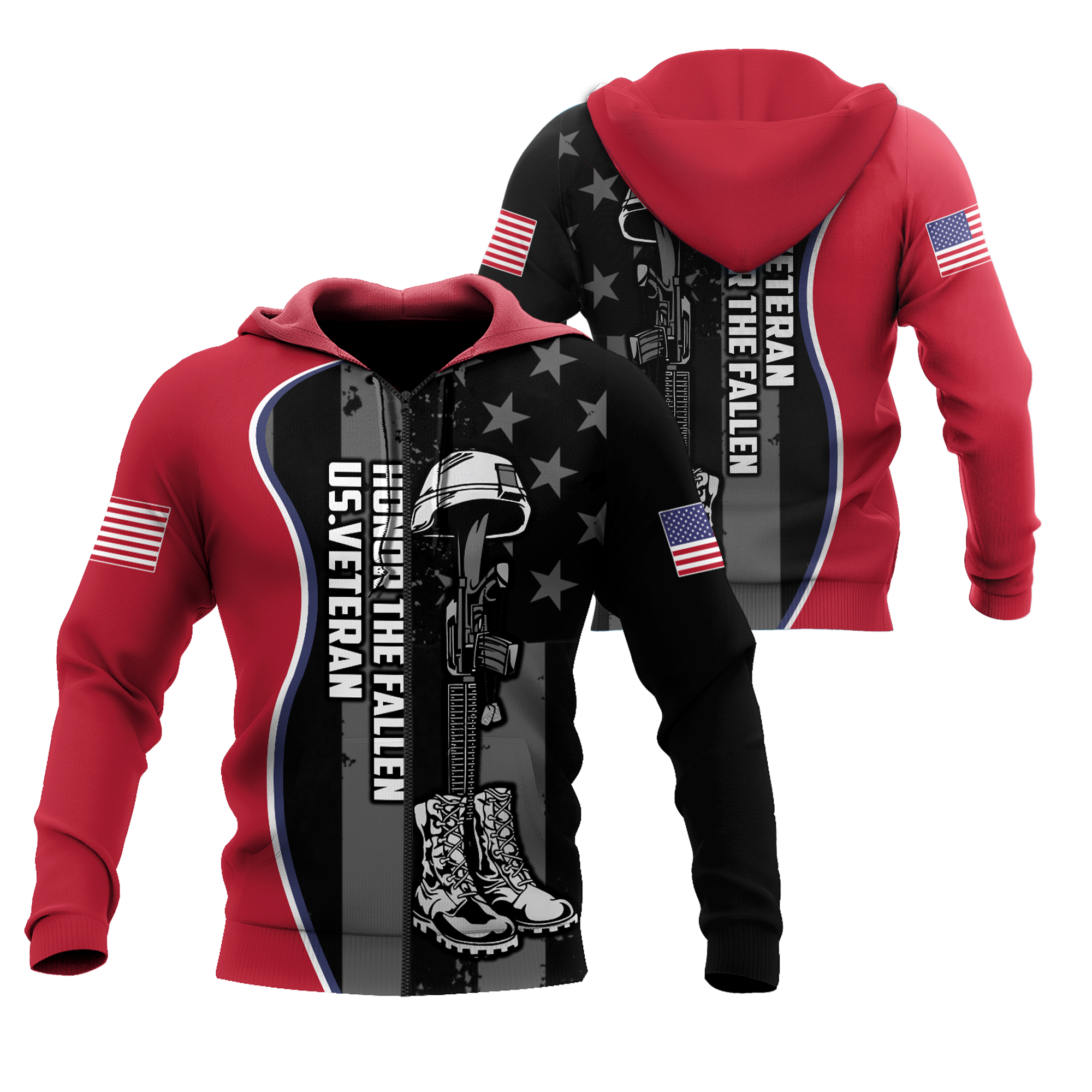 US Veteran Honor The Fallen 3D All Over Printed Shirts For Men and Women TA09152005