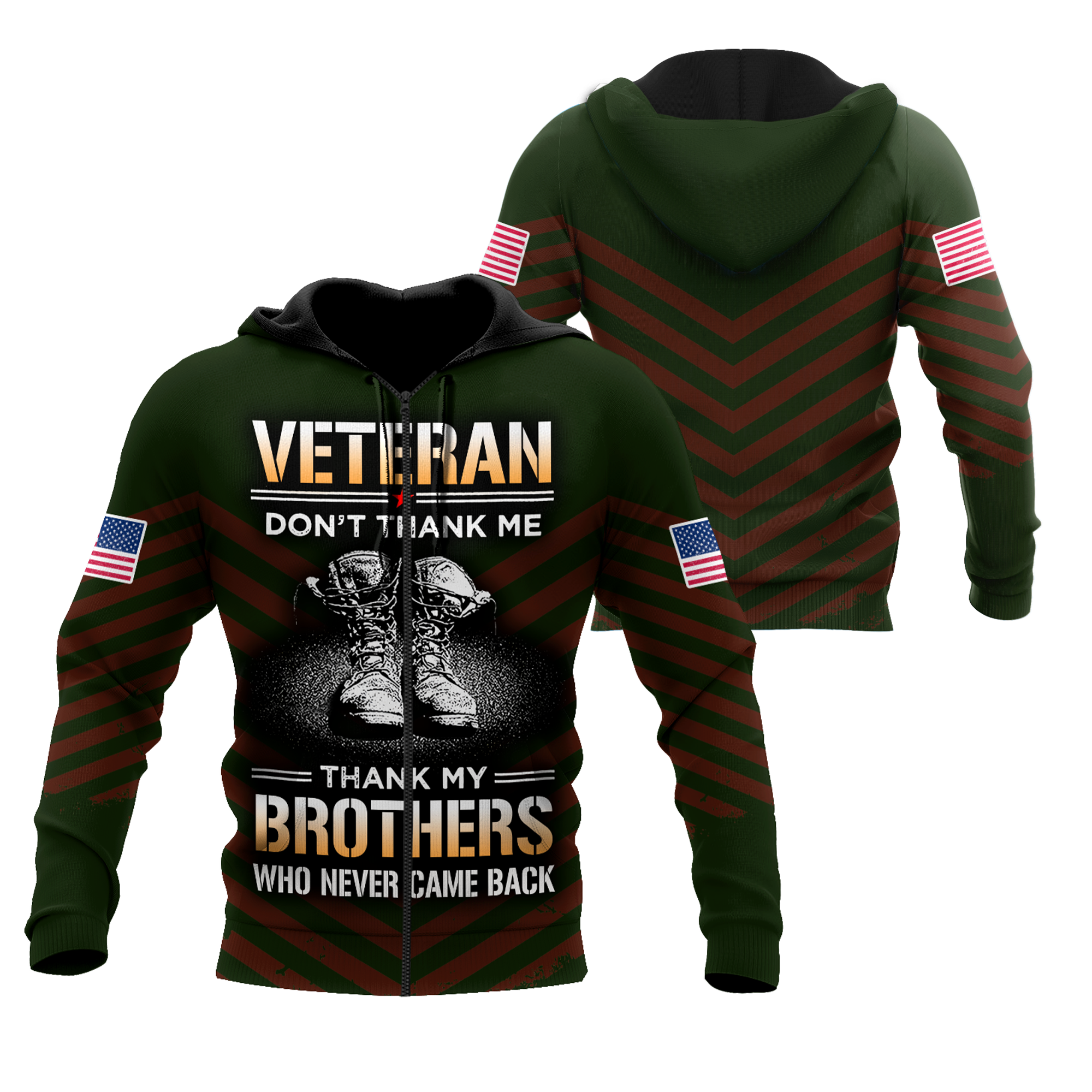 US Veteran Don't Thank Me Thank My Brothers Who Never Came Back 3D All Over Printed Shirts For Men and Women MH2209203