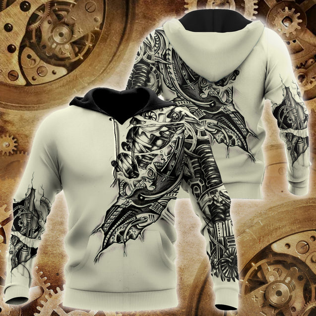 All Over Printed Mechanic Tattoo Hoodie For Men and Women NTNST1012202