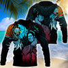 Amazing Polynesian Warrior 3D Tattoo Unisex Deluxe Hoodie ML