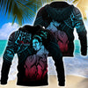 Amazing Warrior Pride Polynesian 3D Tattoo Unisex Deluxe Hoodie ML