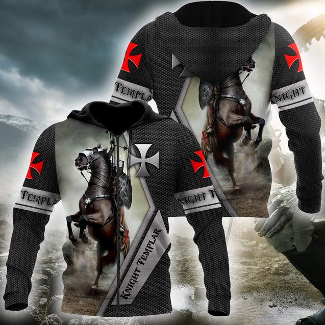 Premium Knight Templar Riding Horse All Over Printed Shirts For Men And Women MEI