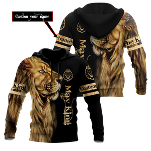 Custom Name May King Lion  3D All Over Printed Unisex Shirts