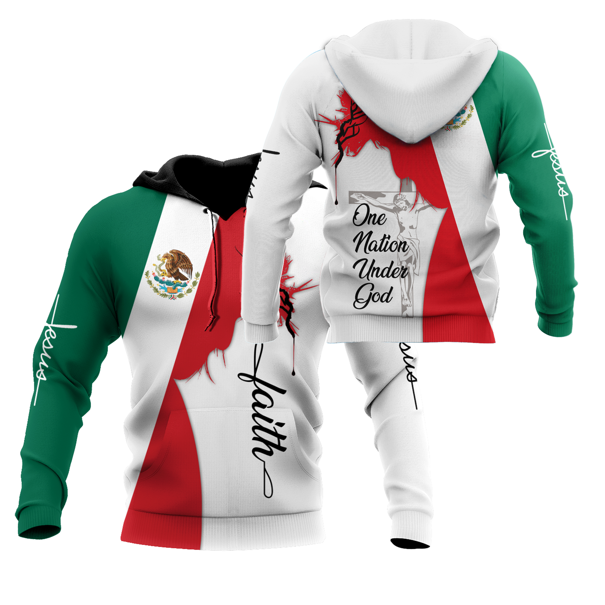 One Nation Under God Mexican Jesus 3D All Over Printed Shirts DQB10092002