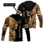 Custom Name January King Lion  3D All Over Printed  Unisex Shirt