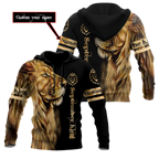 Custom Name September King Lion  3D All Over Printed Unisex Shirts