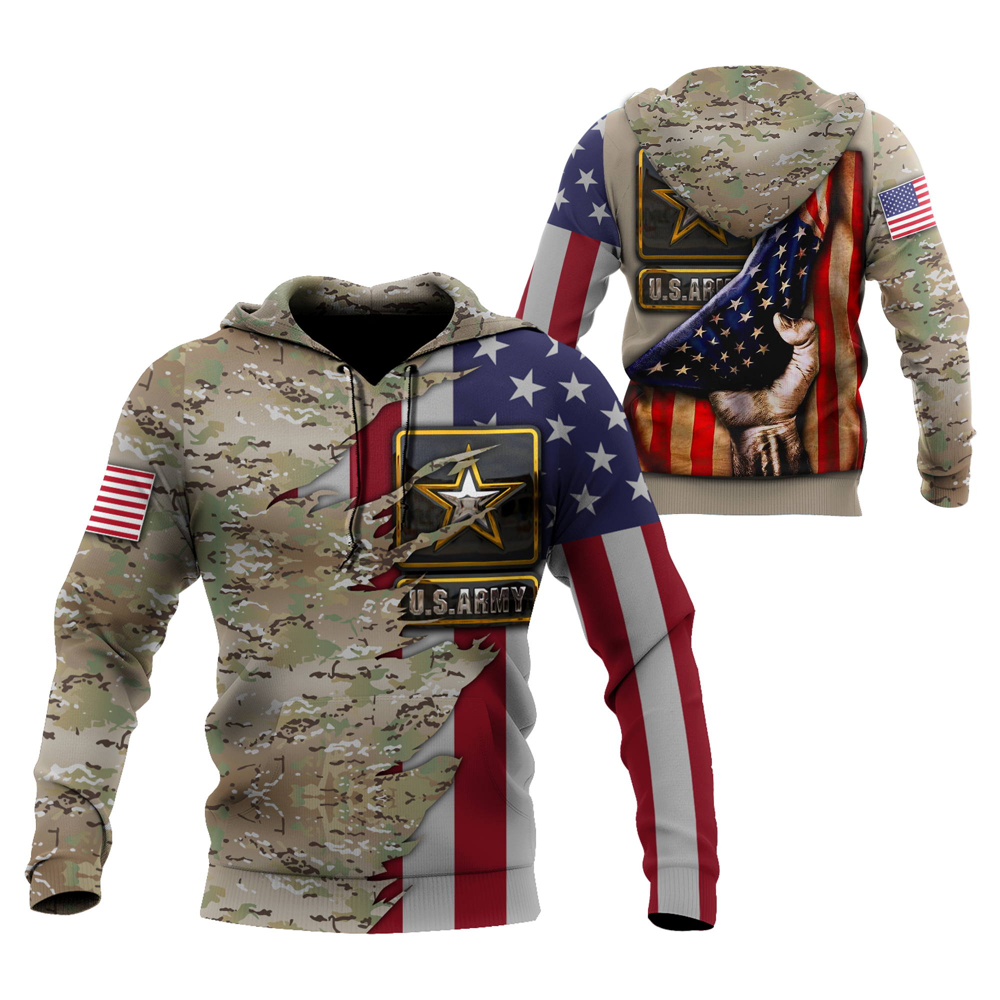 US Army 3D All Over Printed Shirts  MH1210201