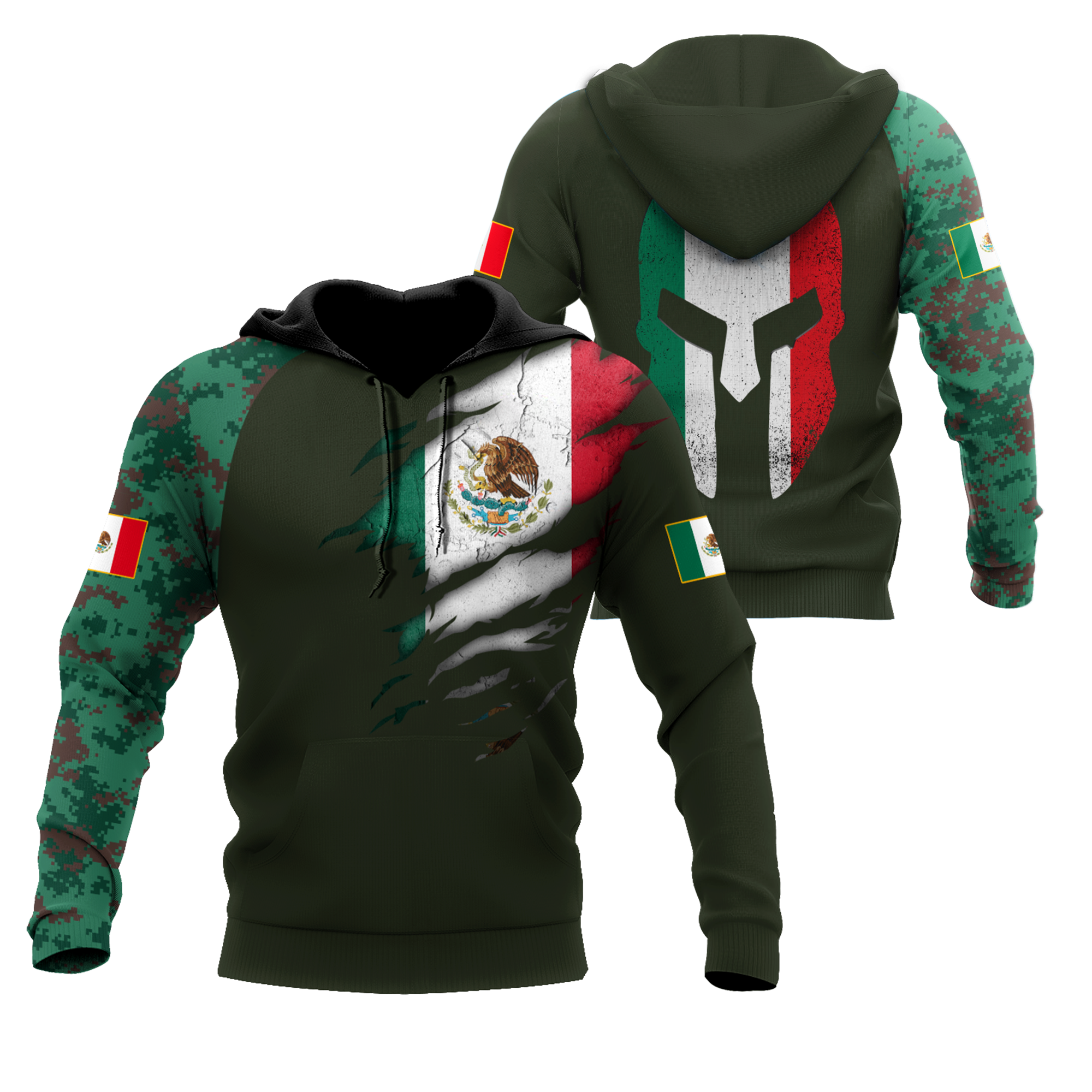 Mexican Coat Of Arm 3D All Over Printed Shirts DQB10142002